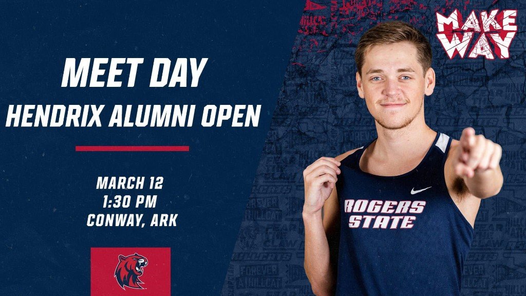 Meet Day graphic for Hendrix Alumni Open, March 12 in Conway, Arkansas